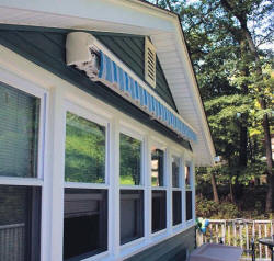 Closed Retractable awning