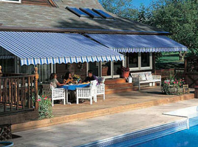 retractable poolside awnings