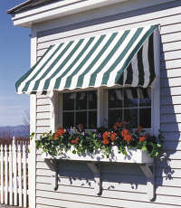 Window Awning with flower box